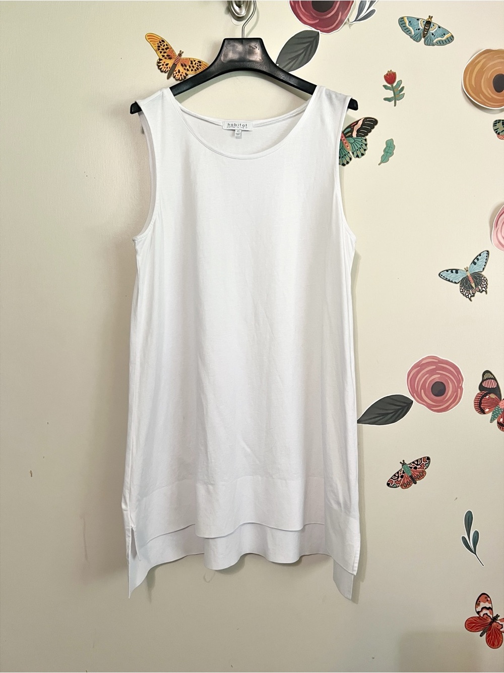 Habitat White Sleeveless Tunic Tank Top